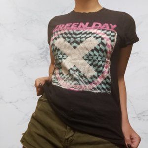 Green Day 2012 Uno Distortion Graphic Tee Size S